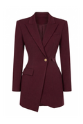 Maroon blazer on a white background