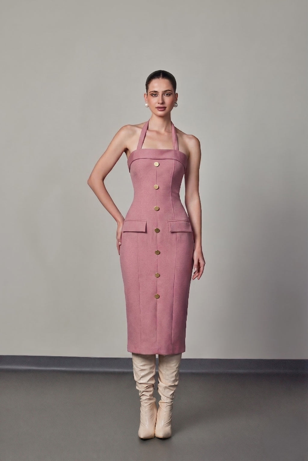 Élan Halter Corset Dress