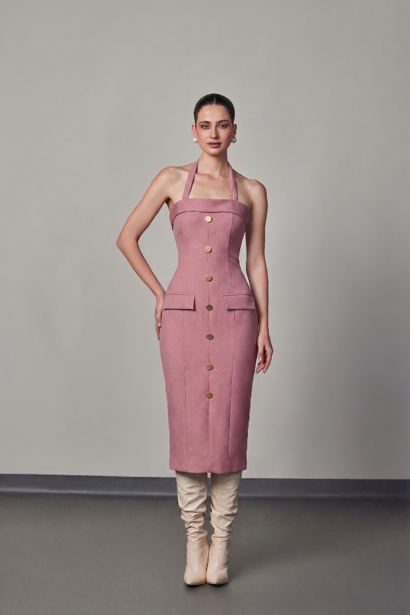 Élan Halter Corset Dress
